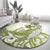 Lime Green Hawaii Round Carpet Humpback Whale Tattoo Polynesian Tribal Ocean Vibes