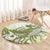 Lime Green Hawaii Round Carpet Humpback Whale Tattoo Polynesian Tribal Ocean Vibes