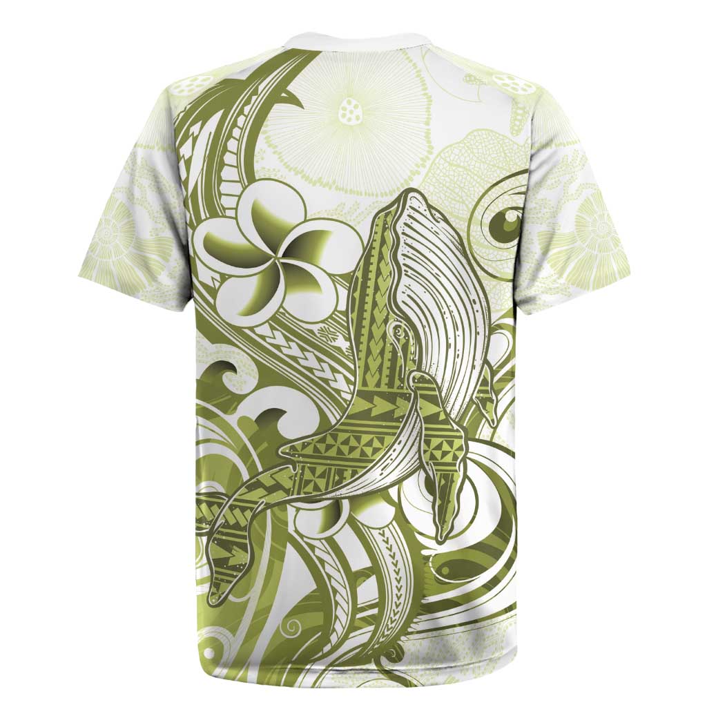 Lime Green Hawaii Rugby Jersey Humpback Whale Tattoo Polynesian Tribal Ocean Vibes LT14 - Polynesian Pride