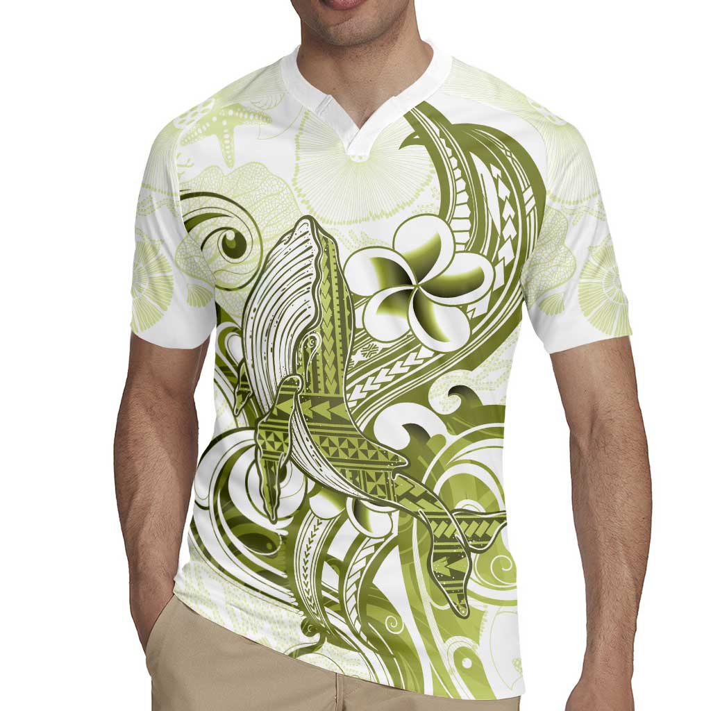 Lime Green Hawaii Rugby Jersey Humpback Whale Tattoo Polynesian Tribal Ocean Vibes LT14 - Polynesian Pride