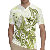 Lime Green Hawaii Rugby Jersey Humpback Whale Tattoo Polynesian Tribal Ocean Vibes LT14 - Polynesian Pride