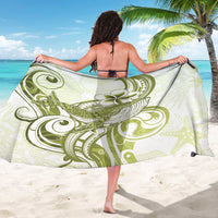 Lime Green Hawaii Sarong Humpback Whale Tattoo Polynesian Tribal Ocean Vibes