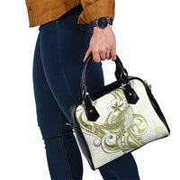 Lime Green Hawaii Shoulder Handbag Humpback Whale Tattoo Polynesian Tribal Ocean Vibes