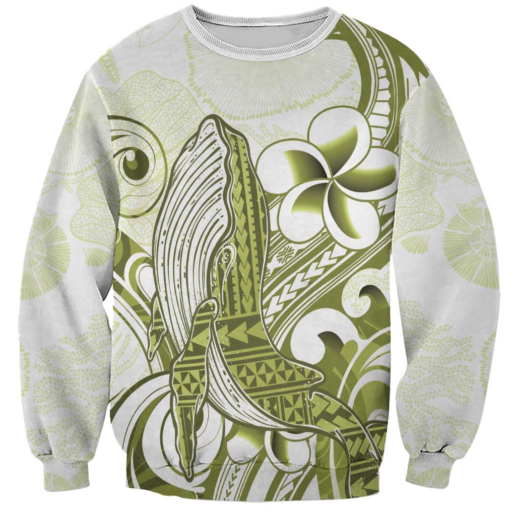 Lime Green Hawaii Sweatshirt Humpback Whale Tattoo Polynesian Tribal Ocean Vibes LT14 Unisex Lime Green - Polynesian Pride