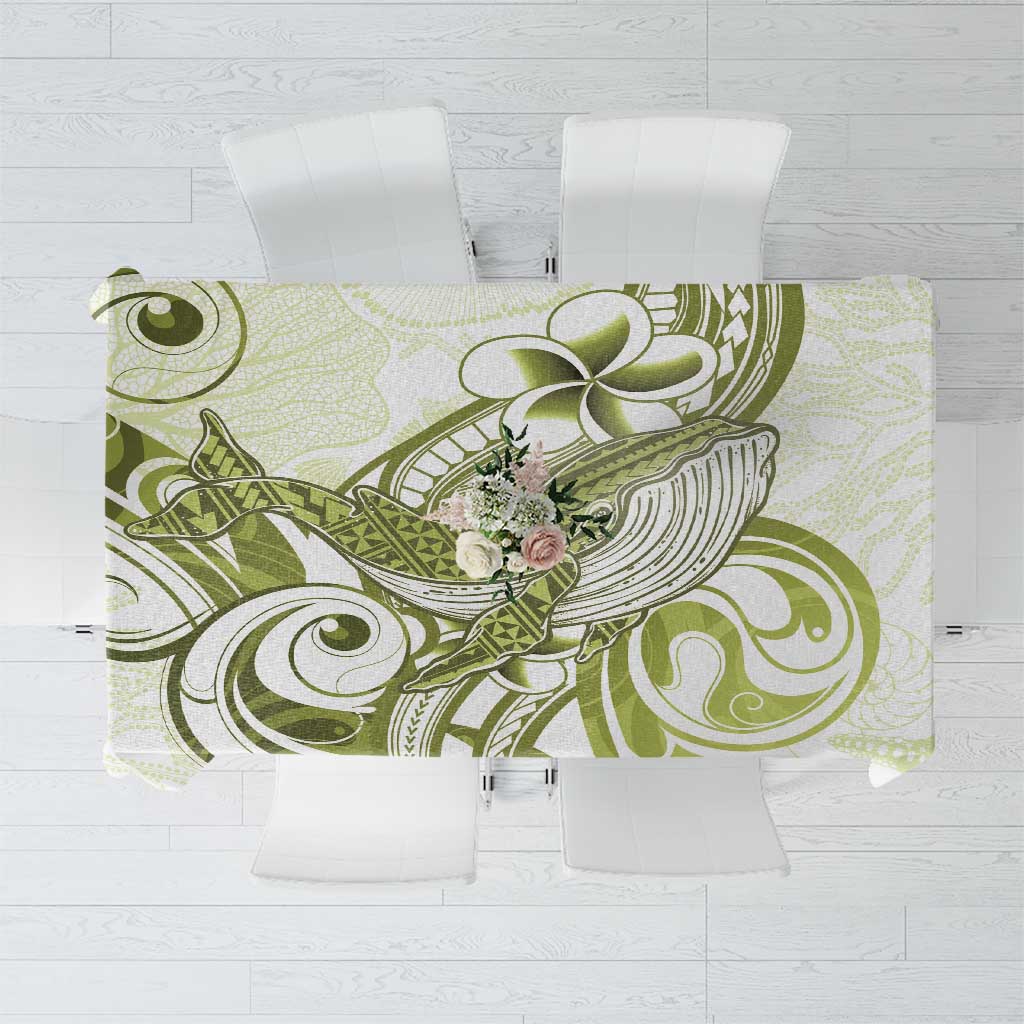 Lime Green Hawaii Tablecloth Humpback Whale Tattoo Polynesian Tribal Ocean Vibes LT14 Lime Green - Polynesian Pride