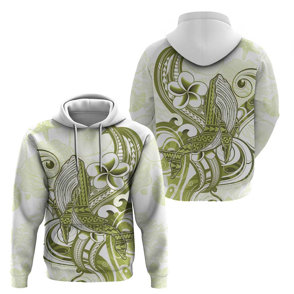 Lime Green Hawaii Zip Hoodie Humpback Whale Tattoo Polynesian Tribal Ocean Vibes