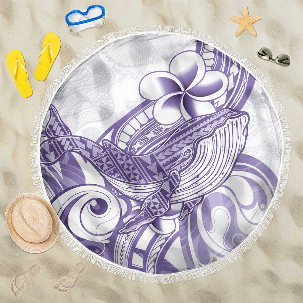 Purple Hawaii Beach Blanket Humpback Whale Tattoo Polynesian Tribal Ocean Vibes LT14 One Size 150cm Purple - Polynesian Pride