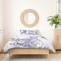 Purple Hawaii Bedding Set Humpback Whale Tattoo Polynesian Tribal Ocean Vibes