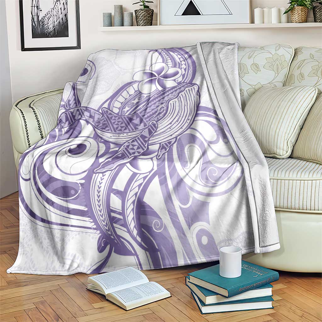 Purple Hawaii Blanket Humpback Whale Tattoo Polynesian Tribal Ocean Vibes LT14 Purple - Polynesian Pride