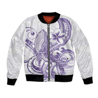 Purple Hawaii Bomber Jacket Humpback Whale Tattoo Polynesian Tribal Ocean Vibes