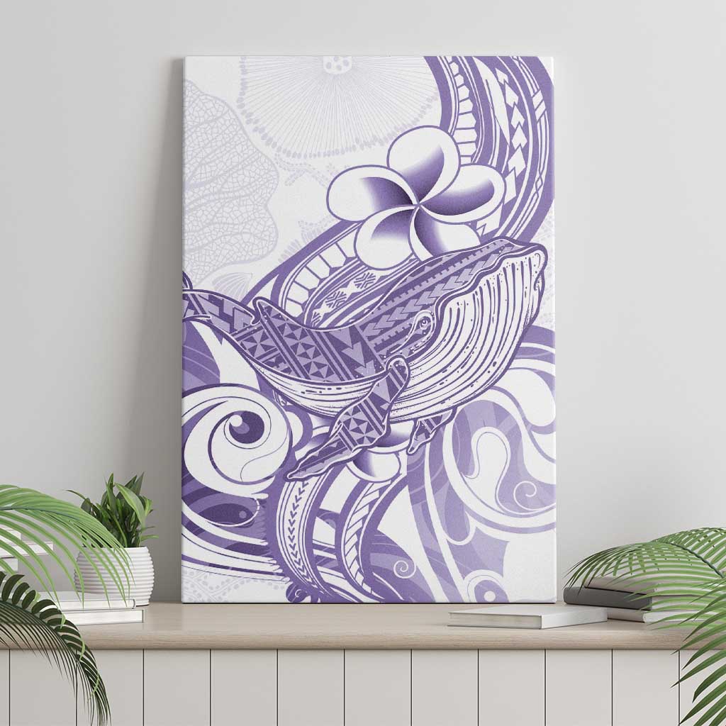 Purple Hawaii Canvas Wall Art Humpback Whale Tattoo Polynesian Tribal Ocean Vibes LT14 - Polynesian Pride