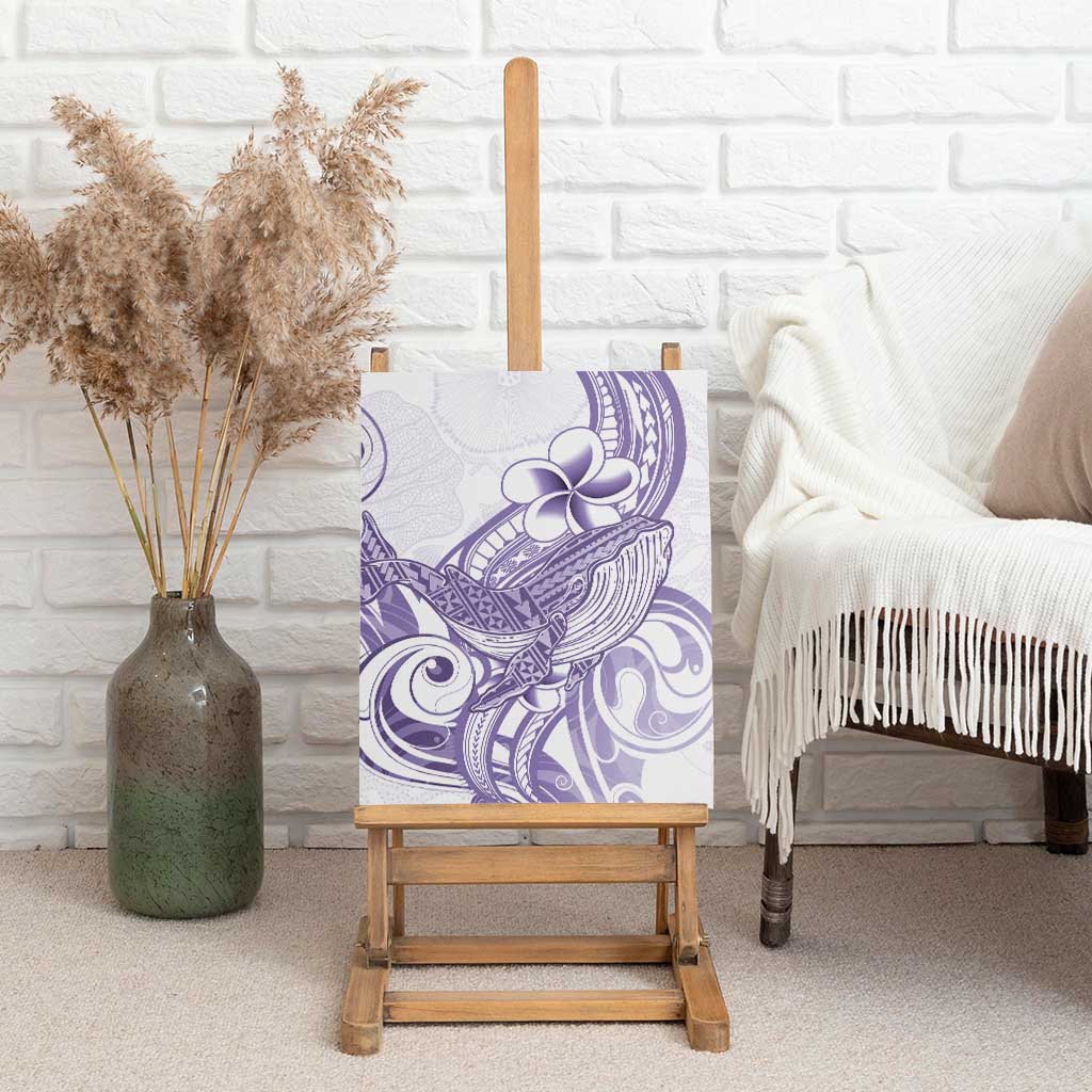 Purple Hawaii Canvas Wall Art Humpback Whale Tattoo Polynesian Tribal Ocean Vibes LT14 - Polynesian Pride