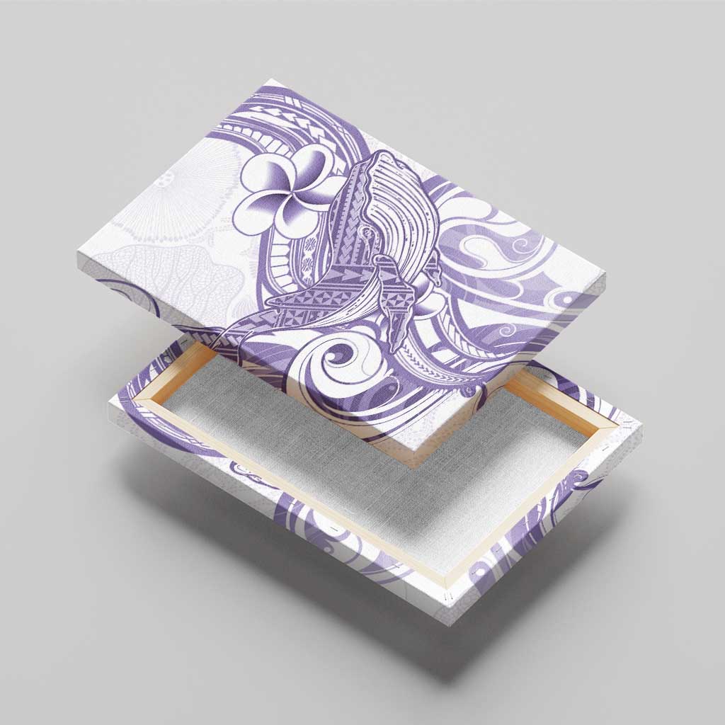 Purple Hawaii Canvas Wall Art Humpback Whale Tattoo Polynesian Tribal Ocean Vibes LT14 - Polynesian Pride