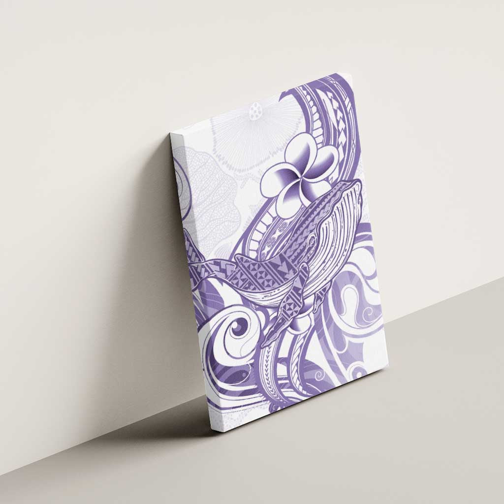 Purple Hawaii Canvas Wall Art Humpback Whale Tattoo Polynesian Tribal Ocean Vibes LT14 - Polynesian Pride