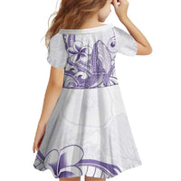 Purple Hawaii Family Matching Mermaid Dress and Hawaiian Shirt Humpback Whale Tattoo Polynesian Tribal Ocean Vibes