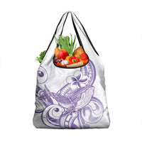 Purple Hawaii Grocery Bag Humpback Whale Tattoo Polynesian Tribal Ocean Vibes LT14 1-pack One Size Purple - Polynesian Pride