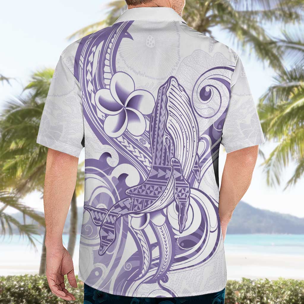 Purple Hawaii Hawaiian Shirt Humpback Whale Tattoo Polynesian Tribal Ocean Vibes LT14 - Polynesian Pride