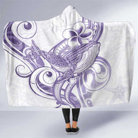 Purple Hawaii Hooded Blanket Humpback Whale Tattoo Polynesian Tribal Ocean Vibes LT14 One Size Purple - Polynesian Pride