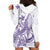 Purple Hawaii Hoodie Dress Humpback Whale Tattoo Polynesian Tribal Ocean Vibes