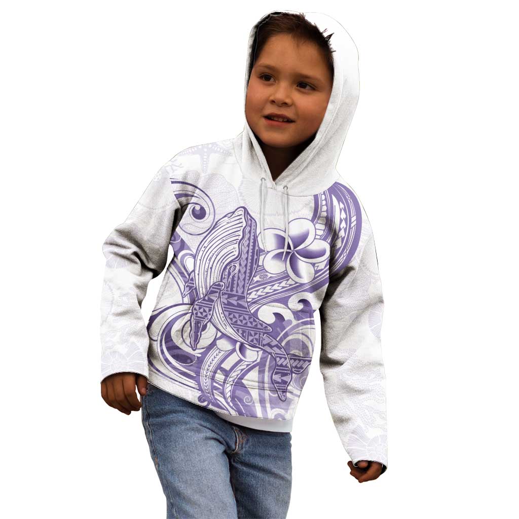 Purple Hawaii Kid Hoodie Humpback Whale Tattoo Polynesian Tribal Ocean Vibes
