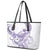 Purple Hawaii Leather Tote Bag Humpback Whale Tattoo Polynesian Tribal Ocean Vibes