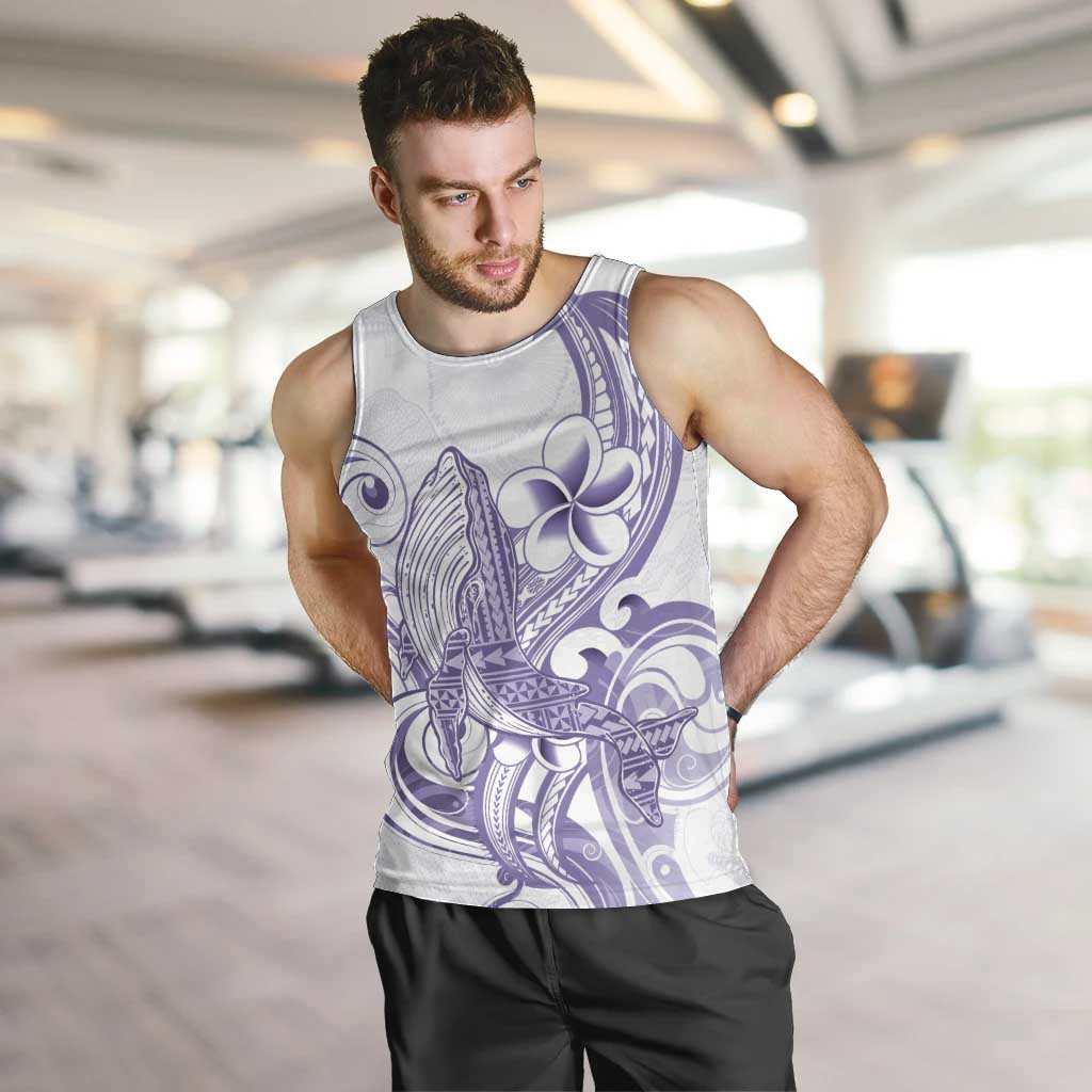 Purple Hawaii Men Tank Top Humpback Whale Tattoo Polynesian Tribal Ocean Vibes LT14 Purple - Polynesian Pride