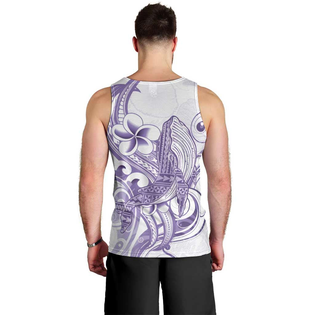 Purple Hawaii Men Tank Top Humpback Whale Tattoo Polynesian Tribal Ocean Vibes LT14 - Polynesian Pride
