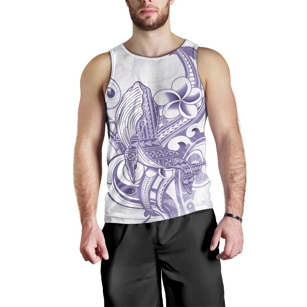 Purple Hawaii Men Tank Top Humpback Whale Tattoo Polynesian Tribal Ocean Vibes LT14 - Polynesian Pride