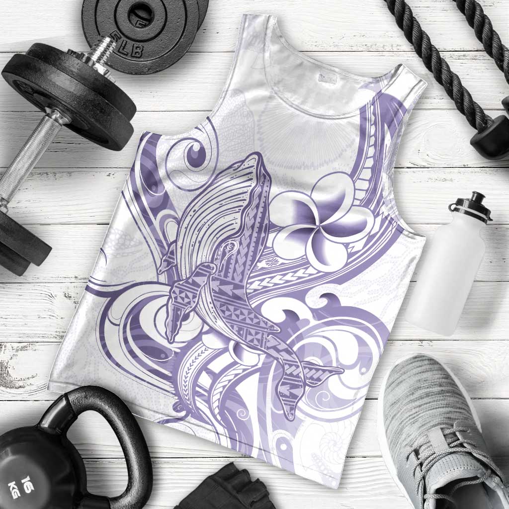 Purple Hawaii Men Tank Top Humpback Whale Tattoo Polynesian Tribal Ocean Vibes LT14 - Polynesian Pride