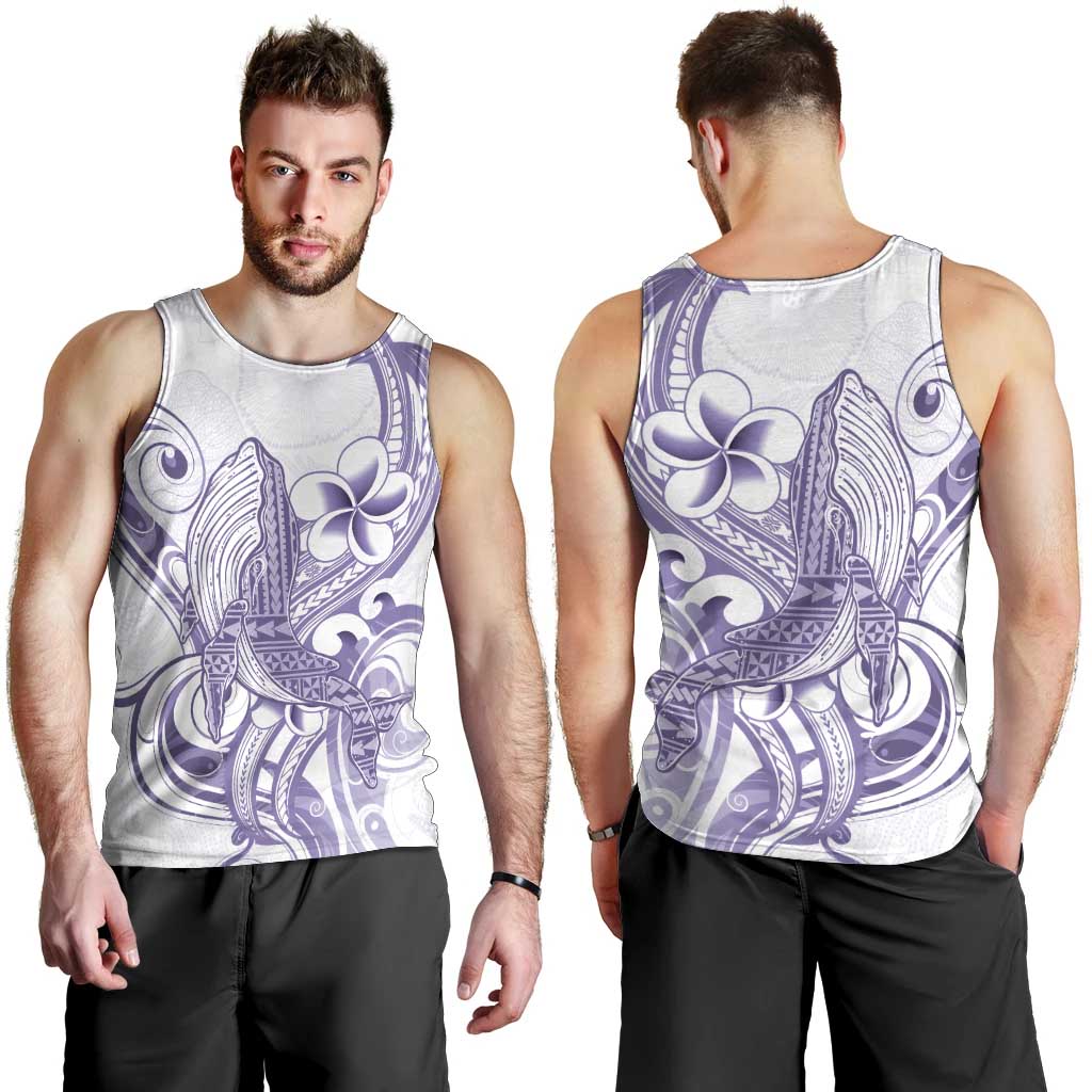 Purple Hawaii Men Tank Top Humpback Whale Tattoo Polynesian Tribal Ocean Vibes LT14 - Polynesian Pride