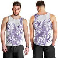 Purple Hawaii Men Tank Top Humpback Whale Tattoo Polynesian Tribal Ocean Vibes LT14 - Polynesian Pride