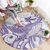 Purple Hawaii Round Carpet Humpback Whale Tattoo Polynesian Tribal Ocean Vibes