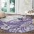 Purple Hawaii Round Carpet Humpback Whale Tattoo Polynesian Tribal Ocean Vibes