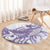 Purple Hawaii Round Carpet Humpback Whale Tattoo Polynesian Tribal Ocean Vibes