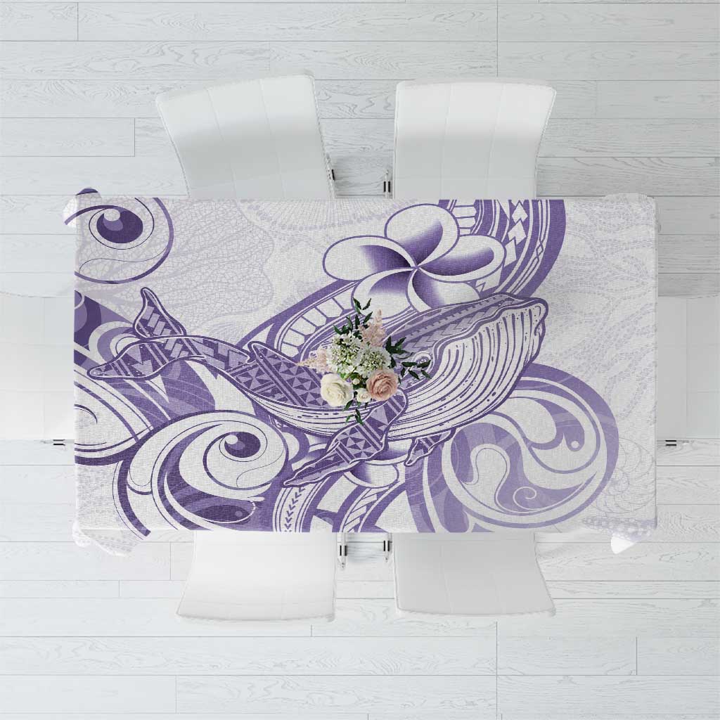 Purple Hawaii Tablecloth Humpback Whale Tattoo Polynesian Tribal Ocean Vibes LT14 Purple - Polynesian Pride