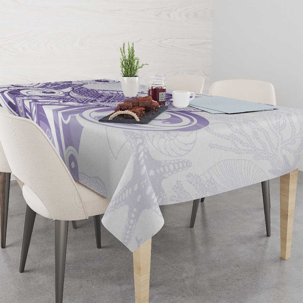 Purple Hawaii Tablecloth Humpback Whale Tattoo Polynesian Tribal Ocean Vibes LT14 - Polynesian Pride