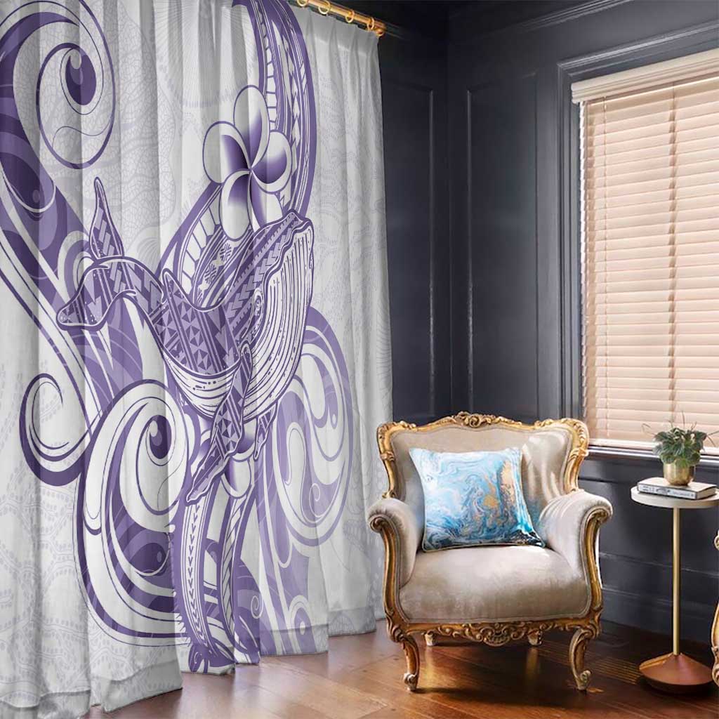 Purple Hawaii Window Curtain Humpback Whale Tattoo Polynesian Tribal Ocean Vibes LT14 - Polynesian Pride