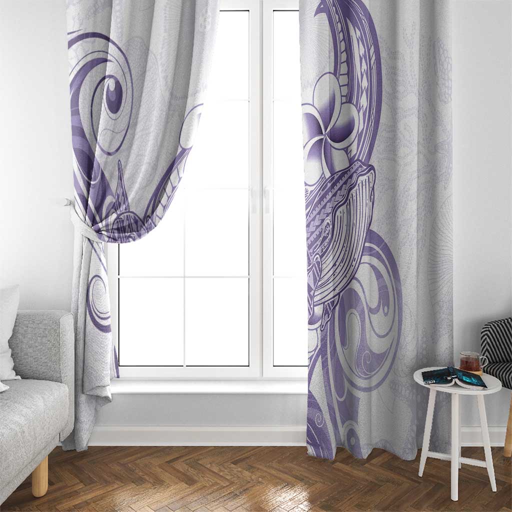 Purple Hawaii Window Curtain Humpback Whale Tattoo Polynesian Tribal Ocean Vibes LT14 - Polynesian Pride