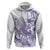 Purple Hawaii Zip Hoodie Humpback Whale Tattoo Polynesian Tribal Ocean Vibes