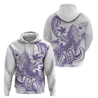 Purple Hawaii Zip Hoodie Humpback Whale Tattoo Polynesian Tribal Ocean Vibes