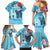 Personalised Hawaii Family Matching Mermaid Dress and Hawaiian Shirt Humpback Whale Tattoo With Tropical Flowers