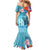 Personalised Hawaii Family Matching Mermaid Dress and Hawaiian Shirt Humpback Whale Tattoo With Tropical Flowers