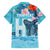 Personalised Hawaii Family Matching Off Shoulder Maxi Dress and Hawaiian Shirt Humpback Whale Tattoo With Tropical Flowers