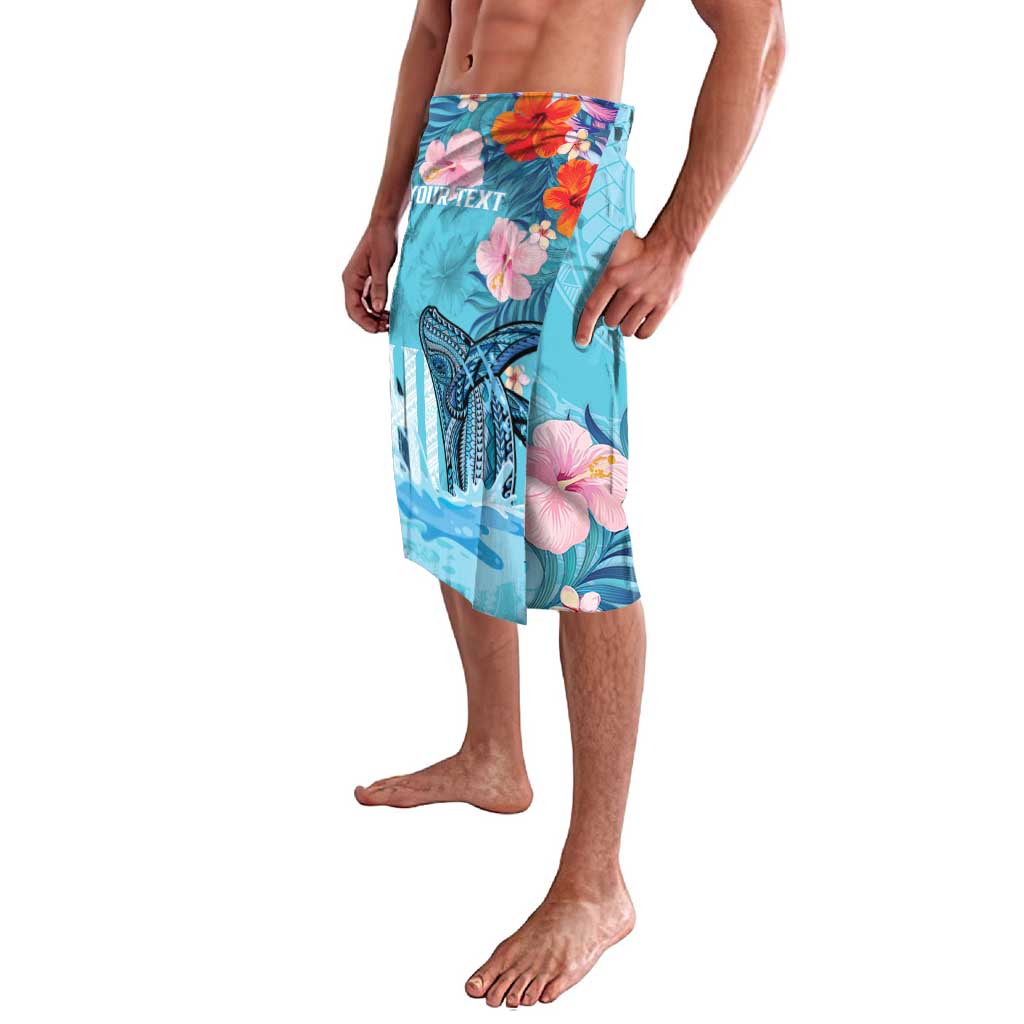 Personalised Hawaii Lavalava Humpback Whale Tattoo With Tropical Flowers LT14 - Polynesian Pride