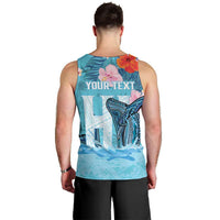 Personalised Hawaii Men Tank Top Humpback Whale Tattoo With Tropical Flowers LT14 - Polynesian Pride