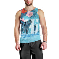 Personalised Hawaii Men Tank Top Humpback Whale Tattoo With Tropical Flowers LT14 - Polynesian Pride