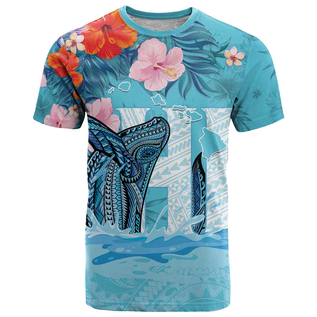 Personalised Hawaii T Shirt Humpback Whale Tattoo With Tropical Flowers