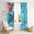 Personalised Hawaii Window Curtain Humpback Whale Tattoo With Tropical Flowers