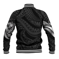 Tiki Drum Hawaii Baseball Jacket Hawaiian Kakau Tattoo Style