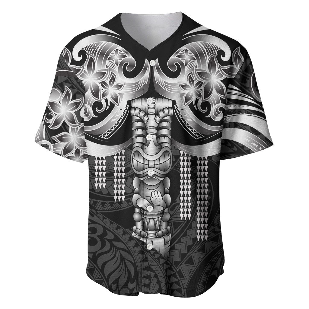 Tiki Drum Hawaii Baseball Jersey Hawaiian Kakau Tattoo Style